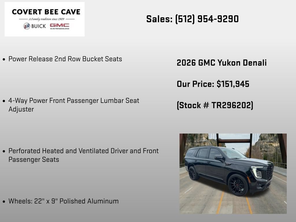 New 2026 GMC Yukon Denali w/ Sun & Power Step Package AWD/4WD image 30