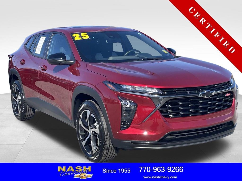 Certified 2025 Chevrolet Trax RS w/ Sunroof Package