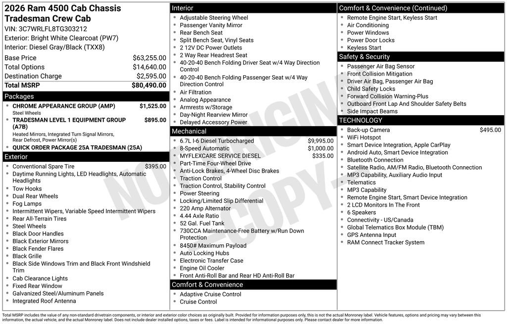 New 2026 RAM 4500 Tradesman w/ Chrome Appearance Group AWD/4WD image 5