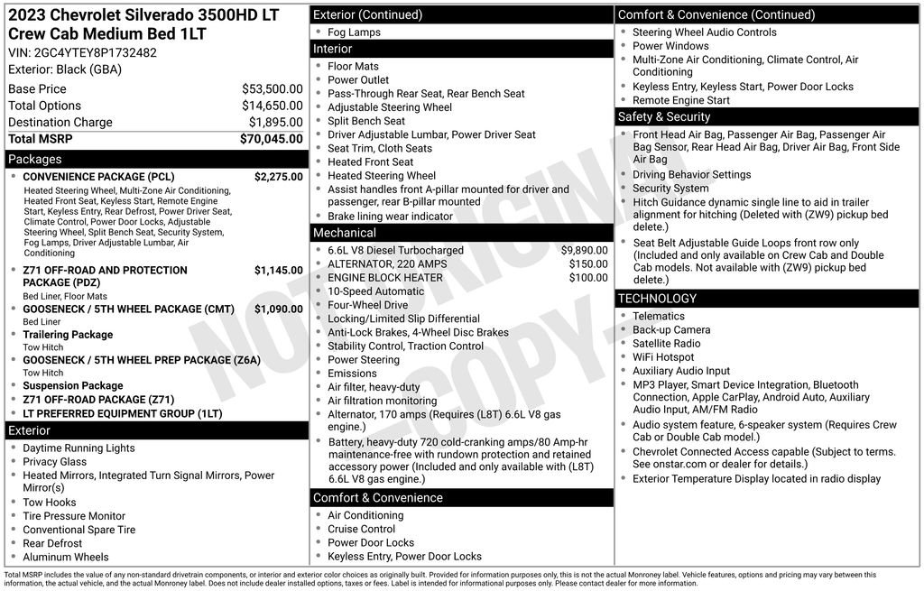 Certified 2023 Chevrolet Silverado 3500 LT w/ Convenience Package AWD/4WD image 6
