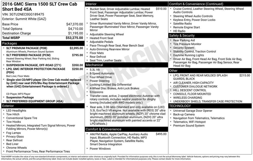 Used 2016 GMC Sierra 1500 SLT w/ SLT Premium Package image 4