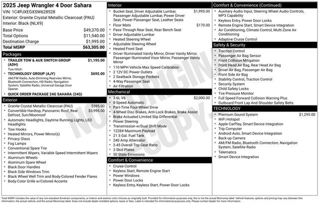 Used 2025 Jeep Wrangler Unlimited Sahara AWD/4WD image 6