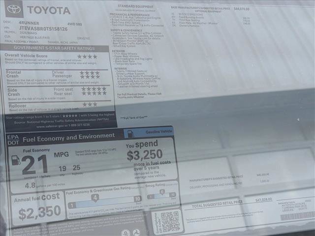 New 2026 Toyota 4Runner SR5 AWD/4WD image 25