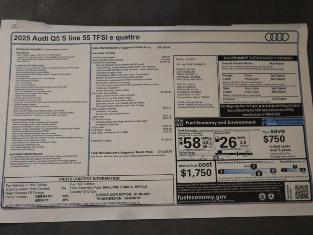 Used 2025 Audi Q5 e Premium Plus w/ Premium Plus Package image 9