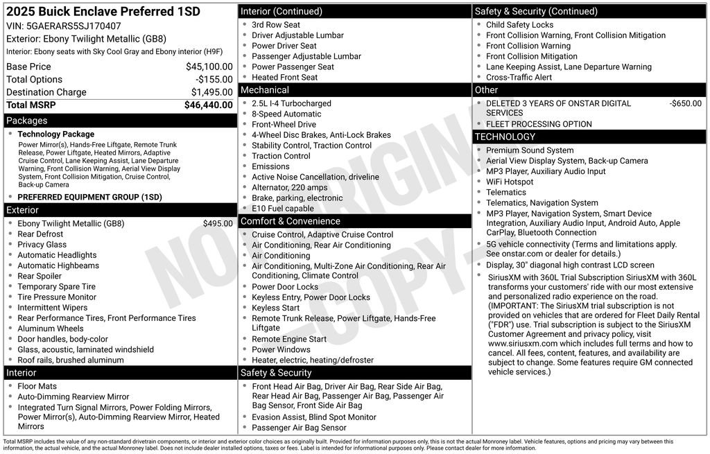 Used 2025 Buick Enclave Preferred FWD image 28