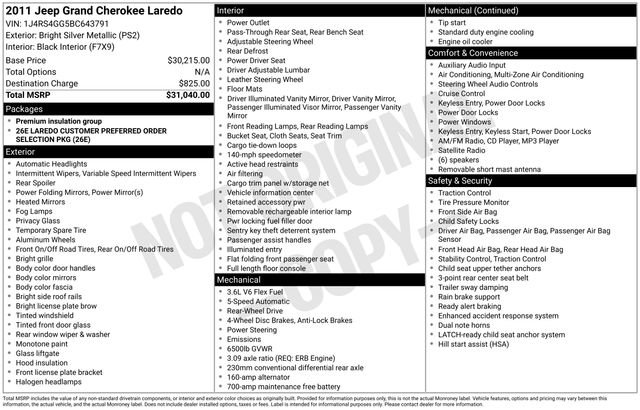 Used 2011 Jeep Grand Cherokee Laredo image 28