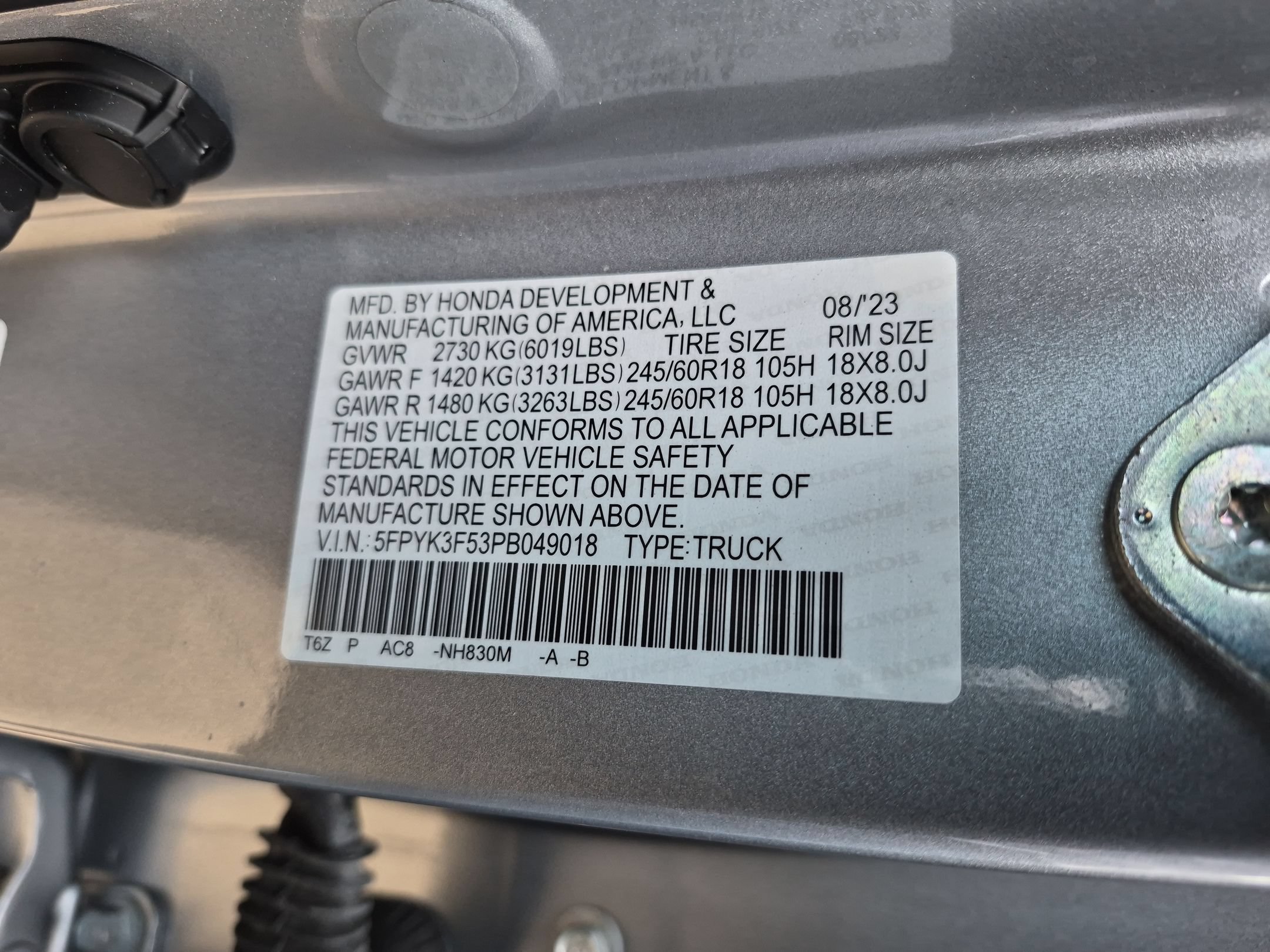Certified 2023 Honda Ridgeline RTL image 34