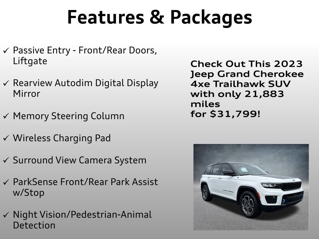 Used 2023 Jeep Grand Cherokee Trailhawk w/ Advanced Protech Group II image 20
