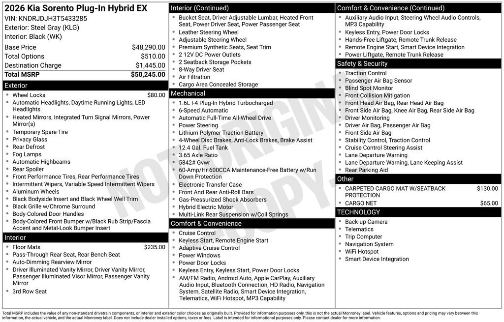 New 2026 Kia Sorento EX image 2