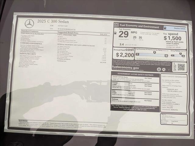 Certified 2025 Mercedes-Benz C 300 Sedan image 17