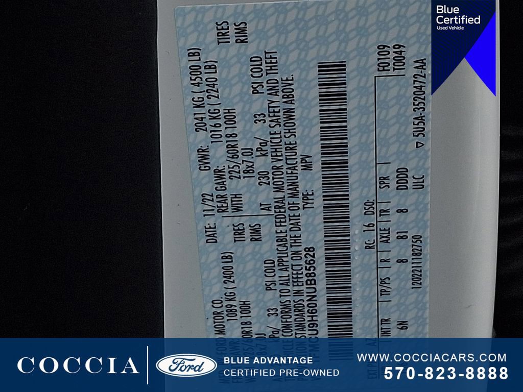 Certified 2022 Ford Escape SEL AWD/4WD image 27