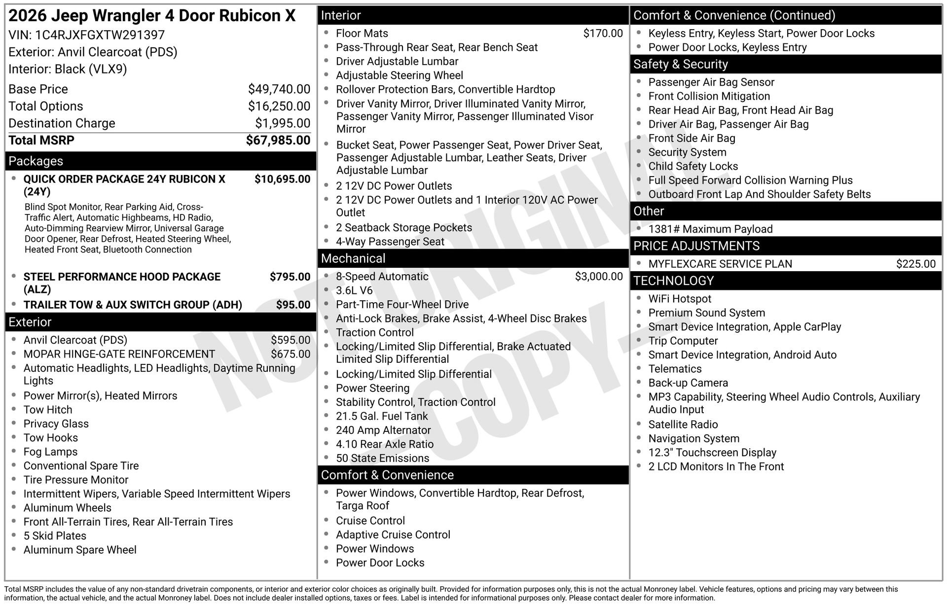 New 2026 Jeep Wrangler Unlimited Rubicon AWD/4WD image 3