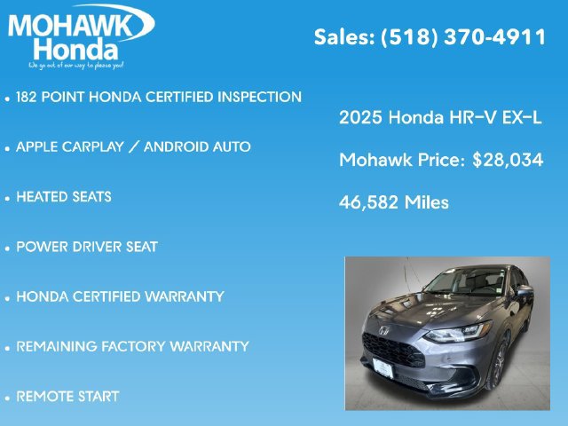 Certified 2025 Honda HR-V EX-L image 16