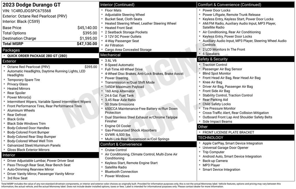 Certified 2023 Dodge Durango GT AWD/4WD image 10
