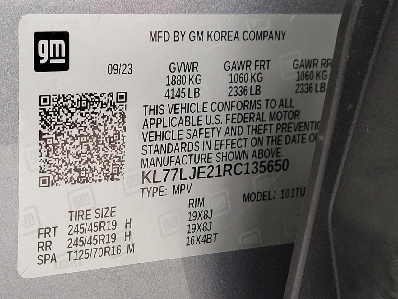 Used 2024 Chevrolet Trax RS w/ Sunroof Package FWD image 29