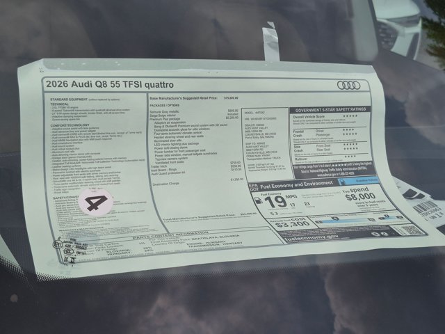 New 2026 Audi Q8 Premium Plus AWD/4WD image 18