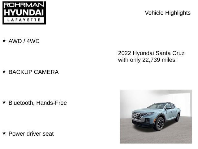 Used 2022 Hyundai Santa Cruz SEL Premium AWD/4WD image 7