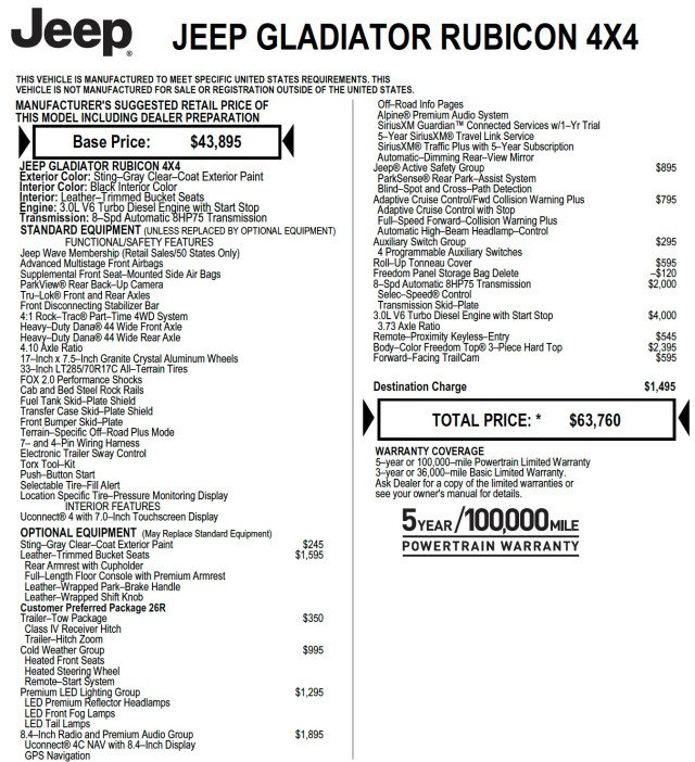Used 2021 Jeep Gladiator Rubicon AWD/4WD image 7