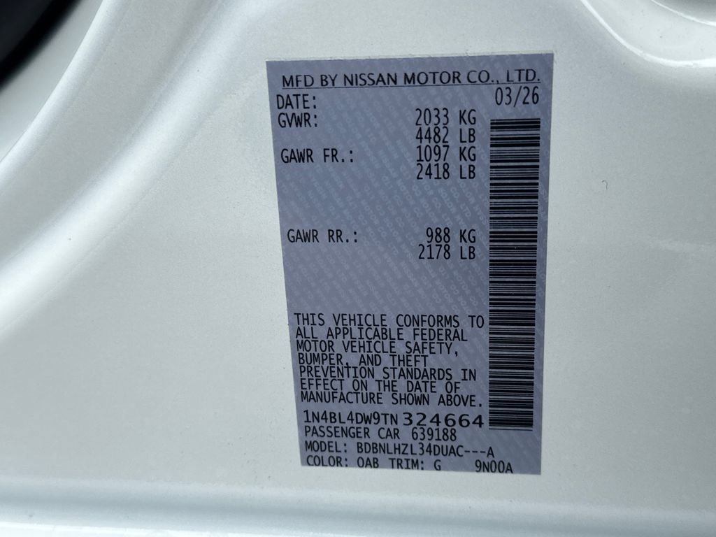 New 2026 Nissan Altima 2.5 SV w/ SV Special Edition Package image 30