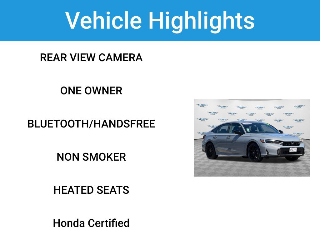 Certified 2025 Honda Civic Sport image 7