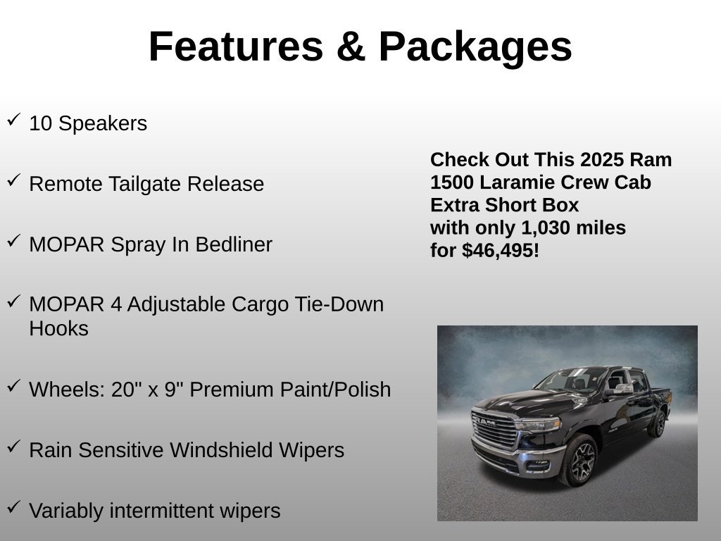 Used 2025 RAM 1500 Laramie w/ Bed Utility Group AWD/4WD image 8