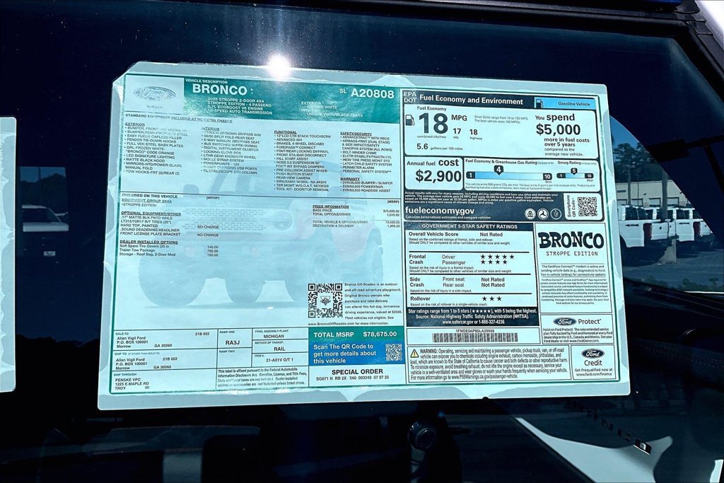 New 2025 Ford Bronco Stroppe Edition AWD/4WD image 14