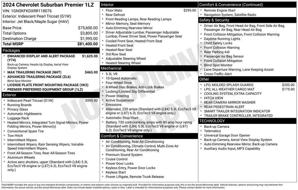 Used 2024 Chevrolet Suburban Premier AWD/4WD image 83