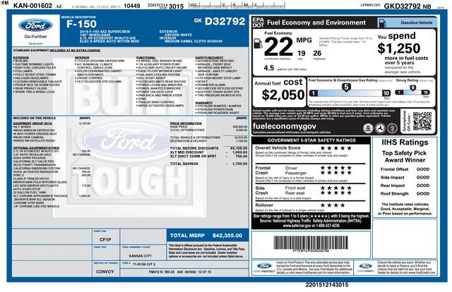 Used 2016 Ford F150 XLT w/ Equipment Group 301A Mid RWD image 40