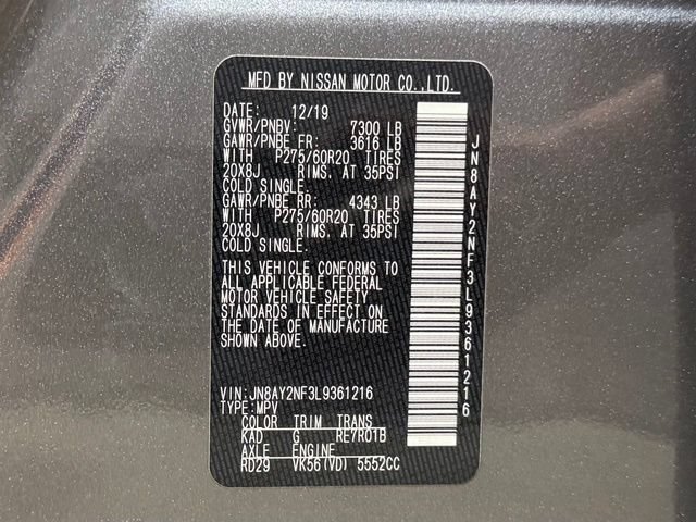Used 2020 Nissan Armada Platinum w/ Captain's Chairs Package RWD image 41