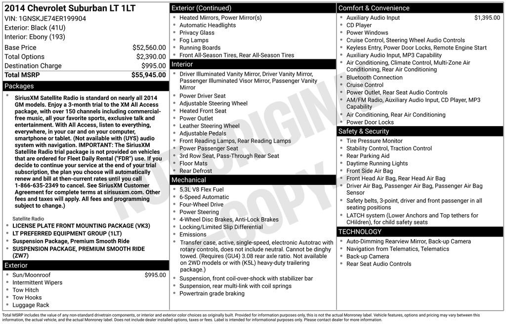 Used 2014 Chevrolet Suburban LT AWD/4WD image 20
