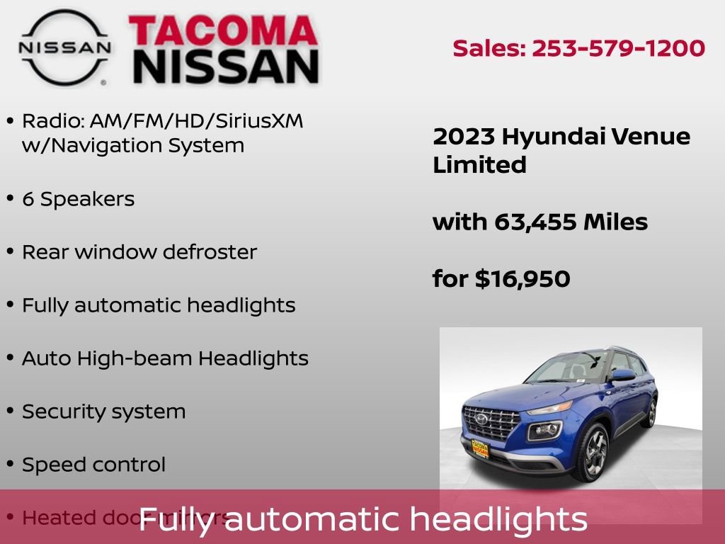 Used 2023 Hyundai Venue Limited w/ Cargo Package image 7