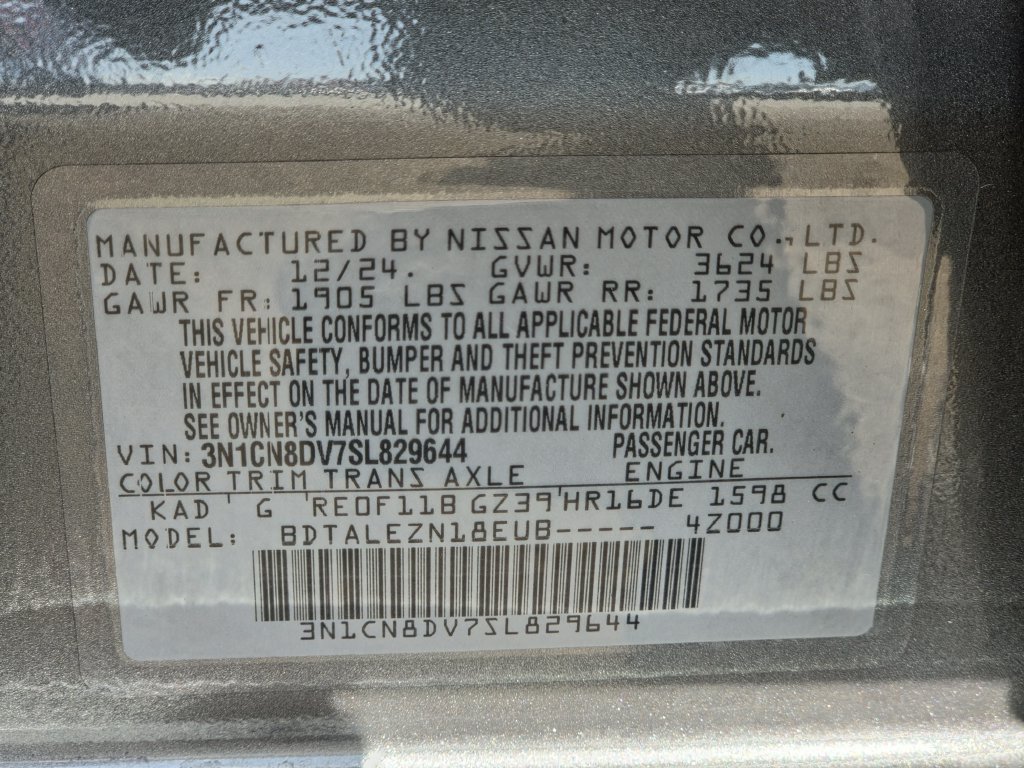 Used 2025 Nissan Versa S w/ Trunk Package FWD image 29