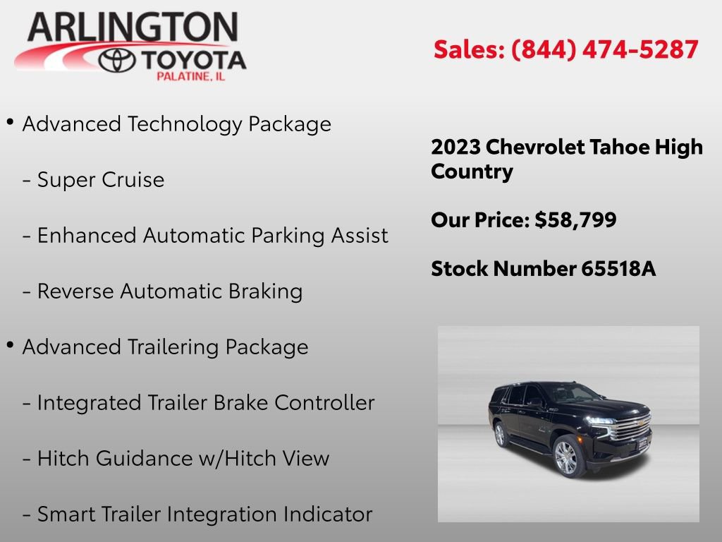 Used 2023 Chevrolet Tahoe High Country w/ Advanced Technology Package AWD/4WD image 2