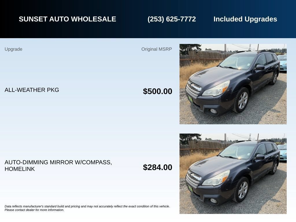 Used 2013 Subaru Outback 2.5i Premium AWD/4WD image 2