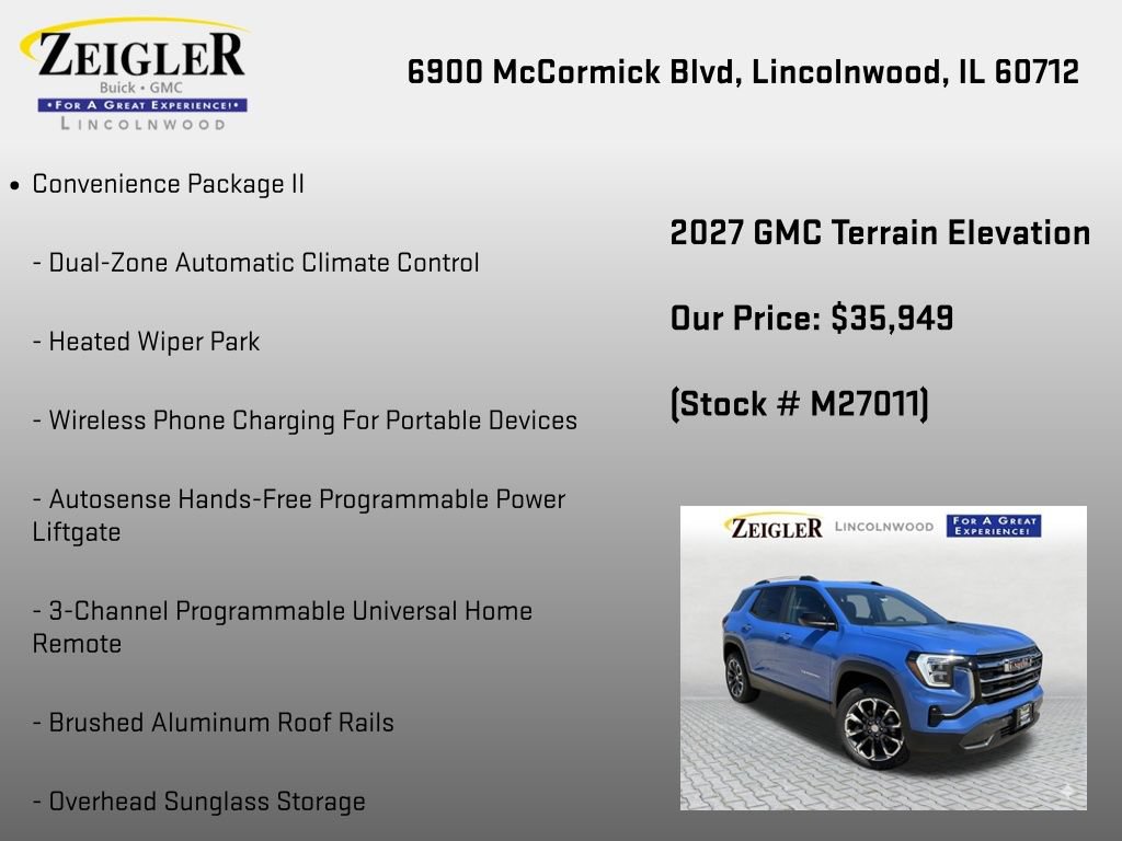 New 2027 GMC Terrain Elevation w/ Elevation Premium Package AWD/4WD image 12