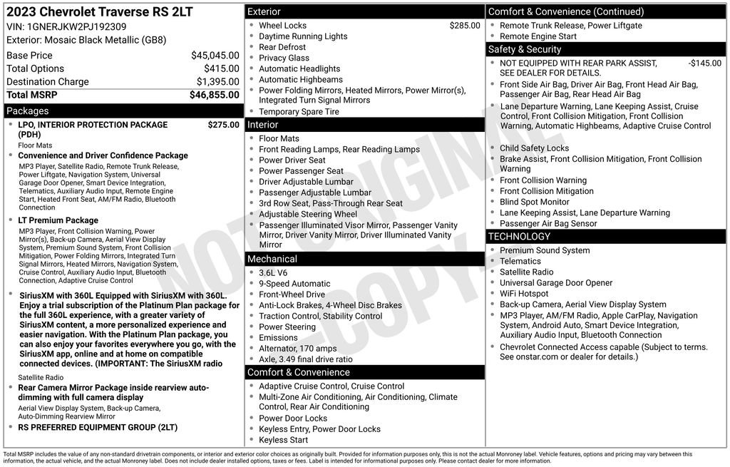 Used 2023 Chevrolet Traverse RS FWD image 4