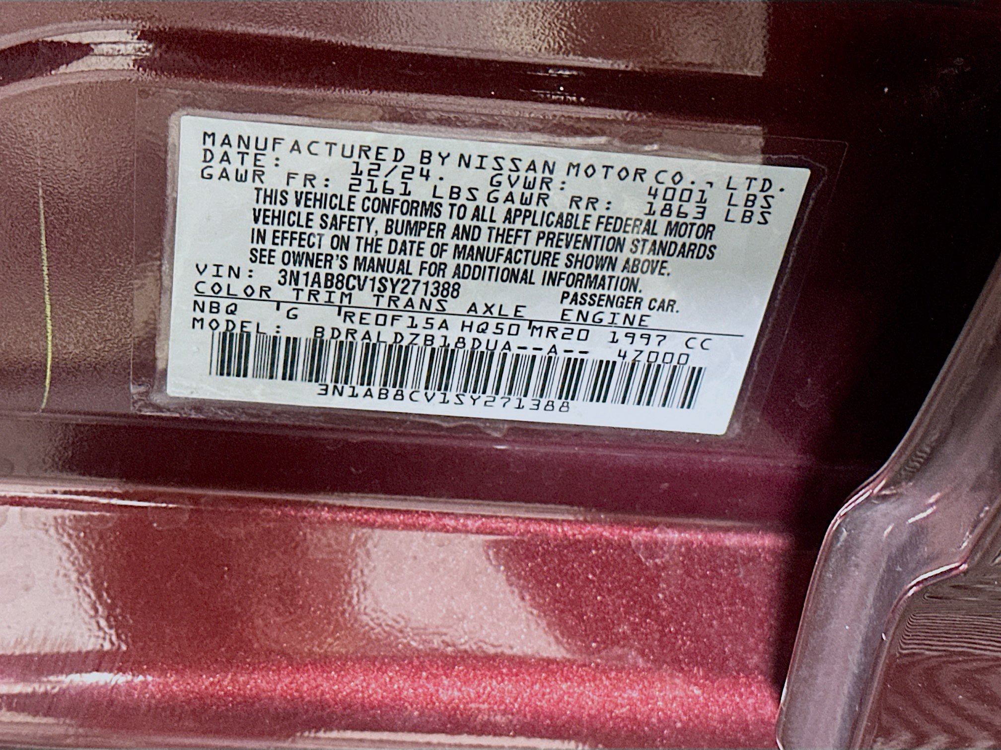 Used 2025 Nissan Sentra SV FWD image 12