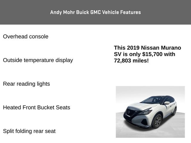 Used 2019 Nissan Murano SV AWD/4WD image 12