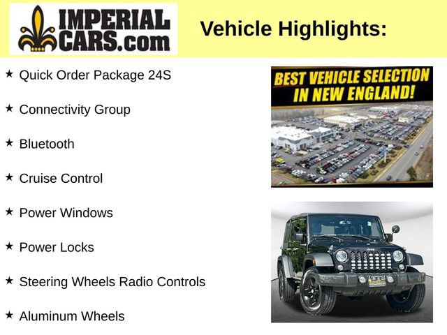 Used 2017 Jeep Wrangler Unlimited Sport w/ Quick Order Package 24S AWD/4WD image 8