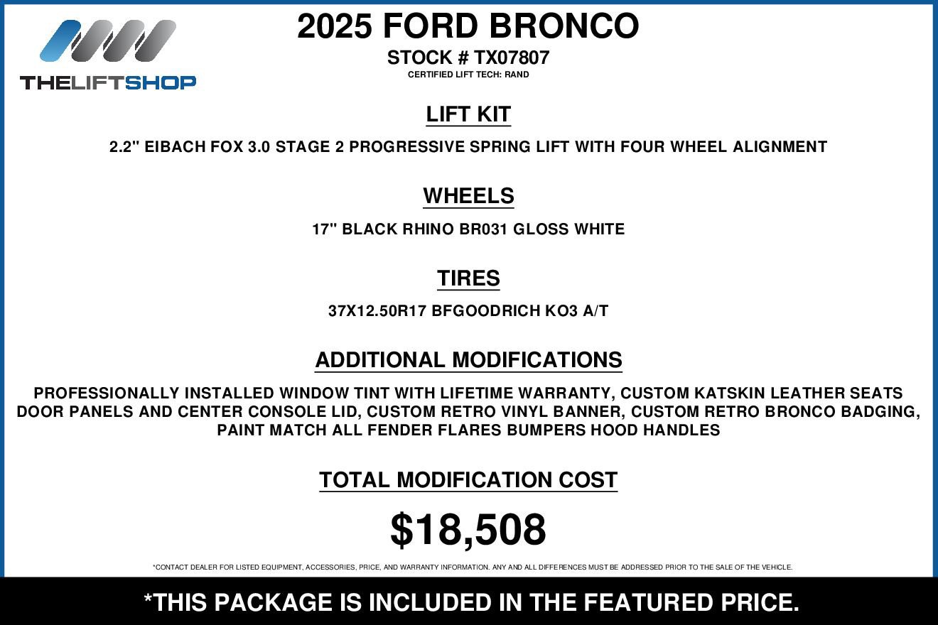 Used 2025 Ford Bronco Heritage Edition AWD/4WD image 2