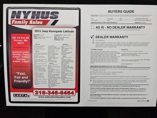 Used 2021 Jeep Renegade Latitude w/ Luxury Group I image 55