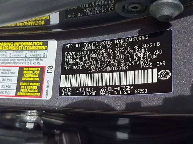 Used 2022 Lexus ES 350 w/ Premium Package FWD image 26