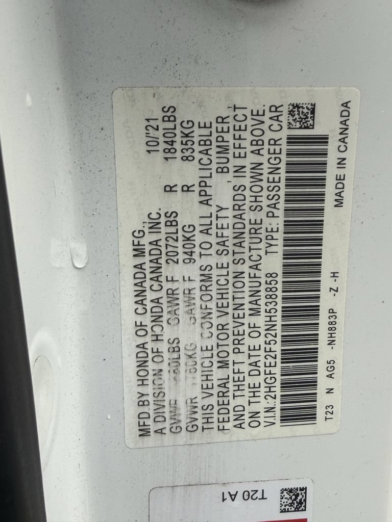 Used 2022 Honda Civic Sport image 38