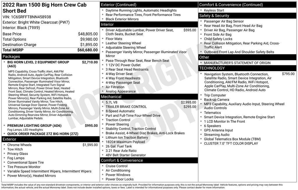 Used 2022 RAM 1500 Big Horn AWD/4WD image 5