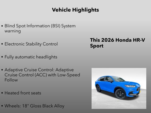 New 2026 Honda HR-V Sport image 5