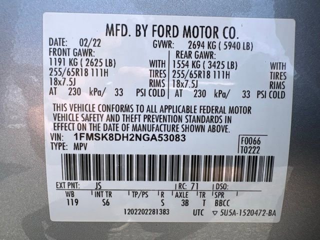 Used 2022 Ford Explorer XLT w/ Equipment Group 202A AWD/4WD image 29