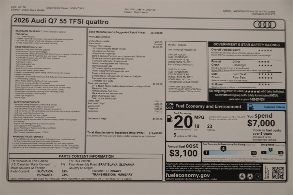 New 2026 Audi Q7 3.0T Premium Plus image 31