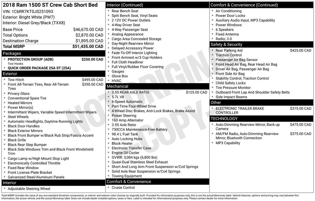 Used 2018 RAM 1500 ST w/ Protection Group AWD/4WD image 30