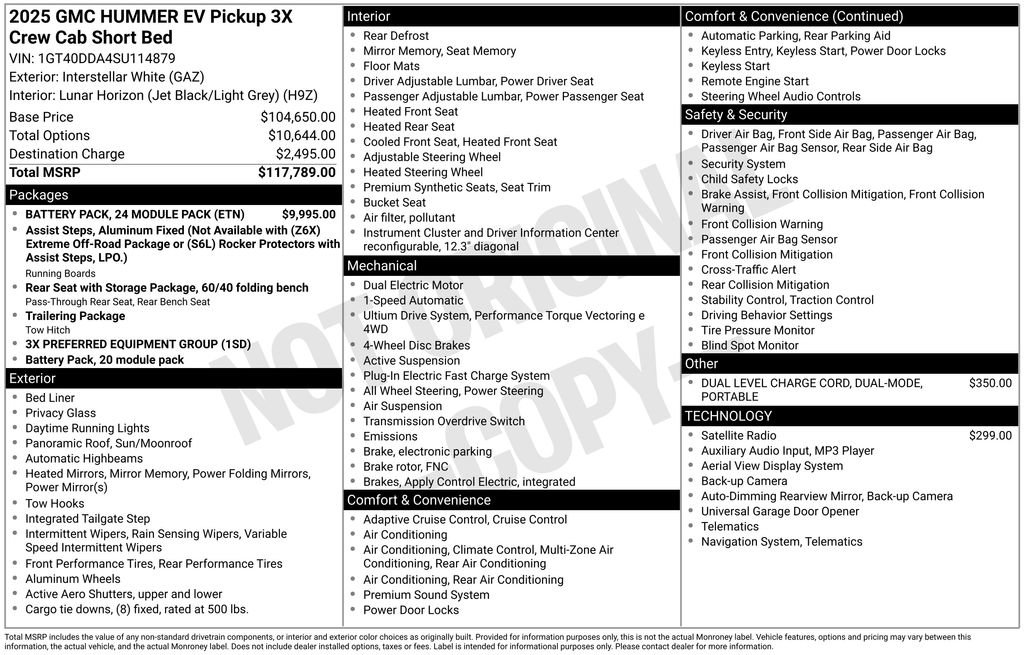 New 2025 GMC Hummer EV 3X w/ Battery Pack, 24 Module Pack image 25
