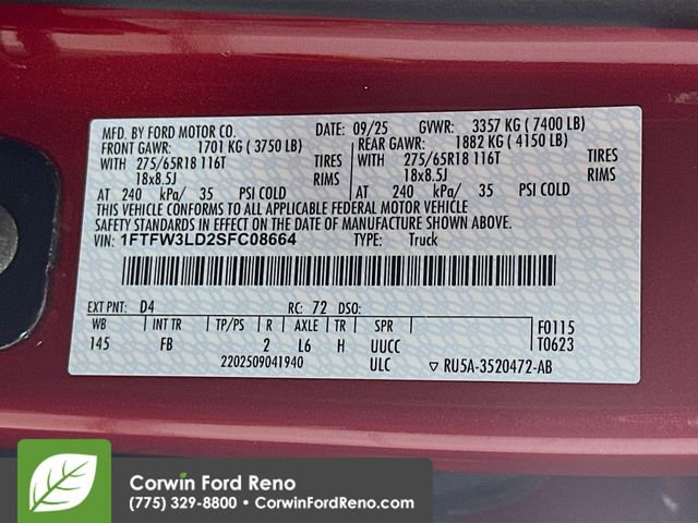 New 2025 Ford F150 XLT w/ Equipment Group 302A MID image 33